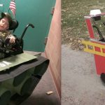 Halloween : Il transforme le fauteuil roulant de son beau-fils de 6 ans en tank et camion de pompier