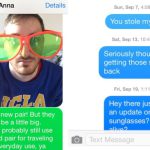 Il a texté pendant un an la fille qui lui a volé ses lunettes après être sortie avec lui