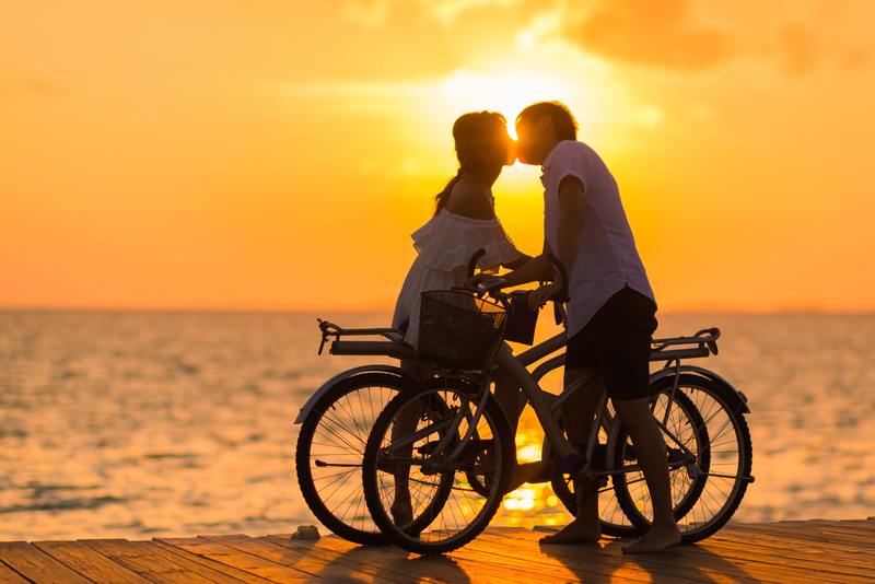Amoureux en bicyclette