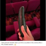 Fifty Shades Darker: Un concombre retrouvé dans le cinéma après la diffusion…!